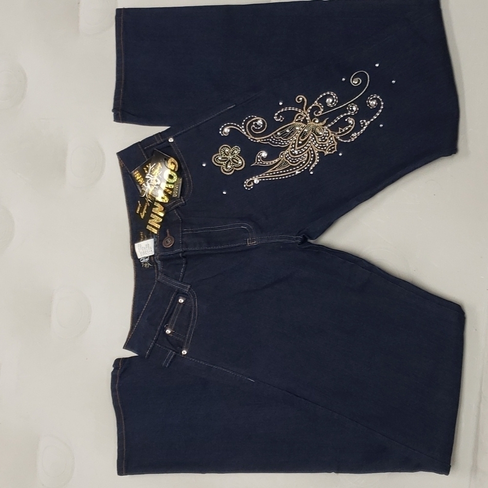 NWT Dark Denim Straight Leg Stretch Straight Leg Jeans